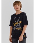 Футболка ACID WASH черный +печать