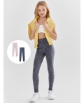 Легинсы графитовый acid wash +розовый acid wash