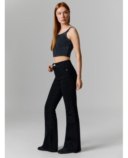 Джинсы Flare fit женские черные Цвет: черный