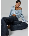 Джинсы Wide leg fit женские серые Цвет: серый