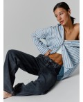 Джинсы Wide leg fit женские серые Цвет: серый
