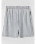 Шорты домашние мужские серые с обработкой эйсид Цвет: ACID WASH серый