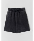 Шорты женские черные с обработкой эйсид Цвет: ACID WASH черный