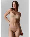 Трусы классические женские коричневые кружевные Цвет: кофе с молоком1