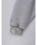 Теплое худи женское серое с начесом Цвет: ACID WASH пепельный +печать