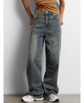 Джинсы женские baggy fit синие с эффектом выцветания Цвет: синий +тинт
