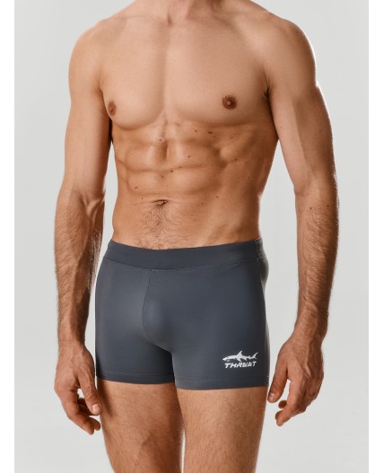 Плавки для плавания мужские серые Цвет: графит +печать1