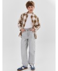 Джинсы для мальчиков Baggy relaxed fit серые  Цвет: светло -серый