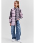 Джинсы для девочек barrel fit синие Цвет: синий