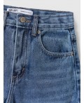 Джинсы для девочек barrel fit синие Цвет: синий