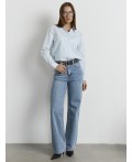 Джинсы женские Wide leg fit синие с высокой посадкой Цвет: голубой