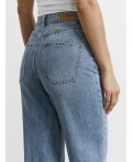 Джинсы женские Wide leg fit синие с высокой посадкой Цвет: голубой