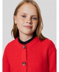 Кардиган для девочек красный Цвет: рубиново -красный