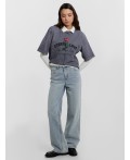 Джинсы женские Wide leg fit голубые Цвет: голубой