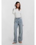 Джинсы женские Wide leg fit голубые Цвет: голубой