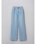 Джинсы женские wide leg голубые с высокой посадкой Цвет: голубой