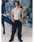 Джинсы мужские baggy leg черные Цвет: черный