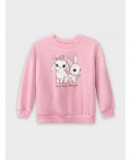 Свитшот для девочек розовый с надписью Some bunny loves you Цвет: пыльно -розовый +печать