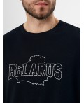 Футболка мужская черная с надписью Belarus Цвет: черный +печать1