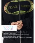 Толстовка женская черная с надписью Fear less Цвет: черный +печать