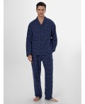 Комплект домашний мужской синий в клетку Цвет: синяя клетка