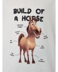 Комплект для мальчиков с надписью Build of a horse Цвет: молочный +обсидиановая клетка