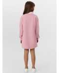 Платье для девочек розовое с надписью Cute in pink Цвет: пыльный розовый +печать1