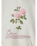 Худи женское молочное с надписью Bloom Цвет: молочный +печать1