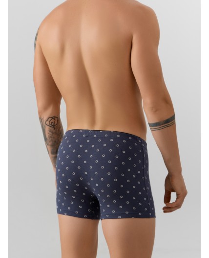 Трусы боксеры мужские синие с принтом Цвет: узор на гроза