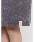 Сорочка ночная для девочек серая с принтом и надписью thoughts in glamour Цвет: варка на олове