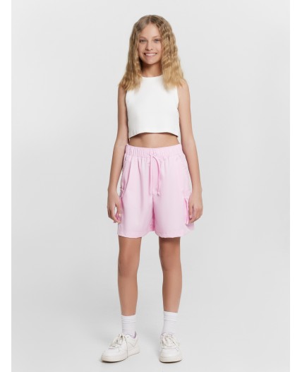 Шорты для девочек розовые Цвет: розовый