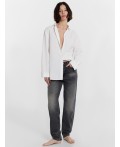 Джинсы женские Mom fit серые Цвет: серый