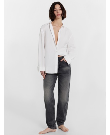 Джинсы женские Mom fit серые Цвет: серый