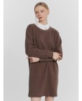 Платье женское коричневое  Цвет: кофейный меланж 5364-D