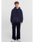 Худи мужское черное с обработкой эйсид Цвет: ACID WASH черное олово