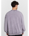 Свитшот серый с эффектом выцветания Цвет: ACID WASH на сером