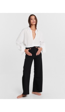 Джинсы женские wide leg fit черные Цвет: черный
