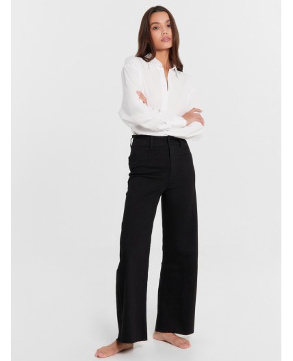 Джинсы женские wide leg fit черные Цвет: черный