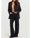 Джинсы женские wide leg fit черные Цвет: черный