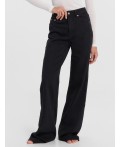 Джинсы женские wide leg fit черные Цвет: черный