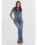 Джинсы женские wide leg fit синие Цвет: синий