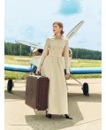 Платье женское в пыльно-бежевом цвете  Цвет: пыльный бежевый