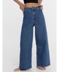 Джинсы женские wide leg синие Цвет: голубой