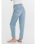 Брюки женские джинсовые mom fit голубые Цвет: голубой