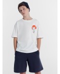 Шорты для мальчиков серые с печатью Цвет: графит +печать