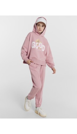 Анорак для девочек зефирно-розовое с печатью Цвет: зефир +печать