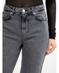 Джинсы mom fit женские серые с высокой посадкой Цвет: темно -серый