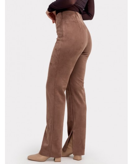Брюки женские бежевые под замшу Цвет: тауп