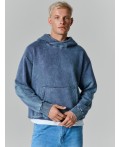 Худи мужское серое теплое Цвет: ACID WASH на грозе