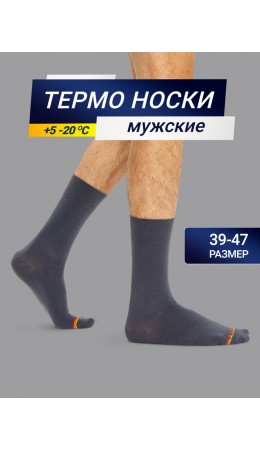 Термоноски мужские серые Цвет: т.серый